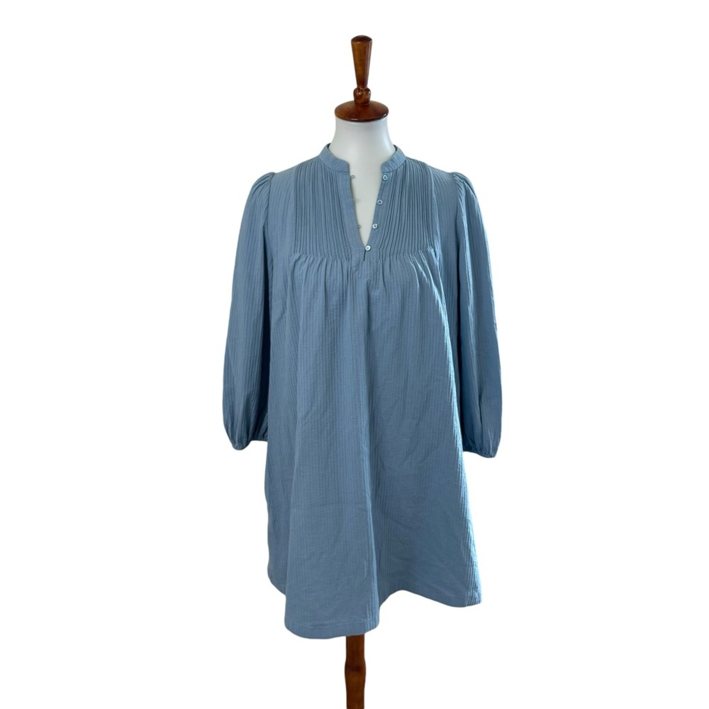 Vanessa Bruno Rosalba Long Sleeve Mini Dress Blue Size 36 Size Small - Picture 2 of 8